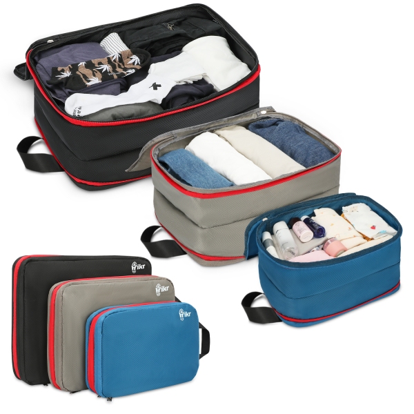Hikr® Packing Cubes - Compressie & Waterdicht - Koffer & Backpack organizer - Afbeelding 2