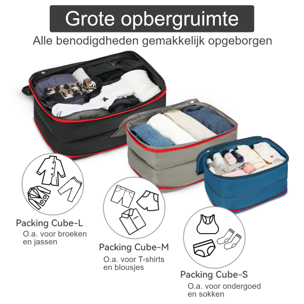 Hikr® Packing Cubes - Compressie & Waterdicht - Koffer & Backpack organizer - Afbeelding 9