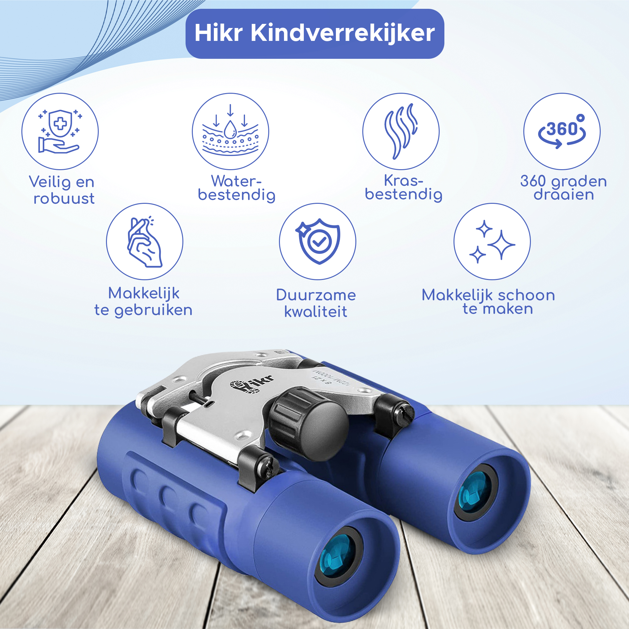Hikr® Verrekijker Kinderen - BaK-4 8x21 - Compact & Lichtgewicht - Afbeelding 2