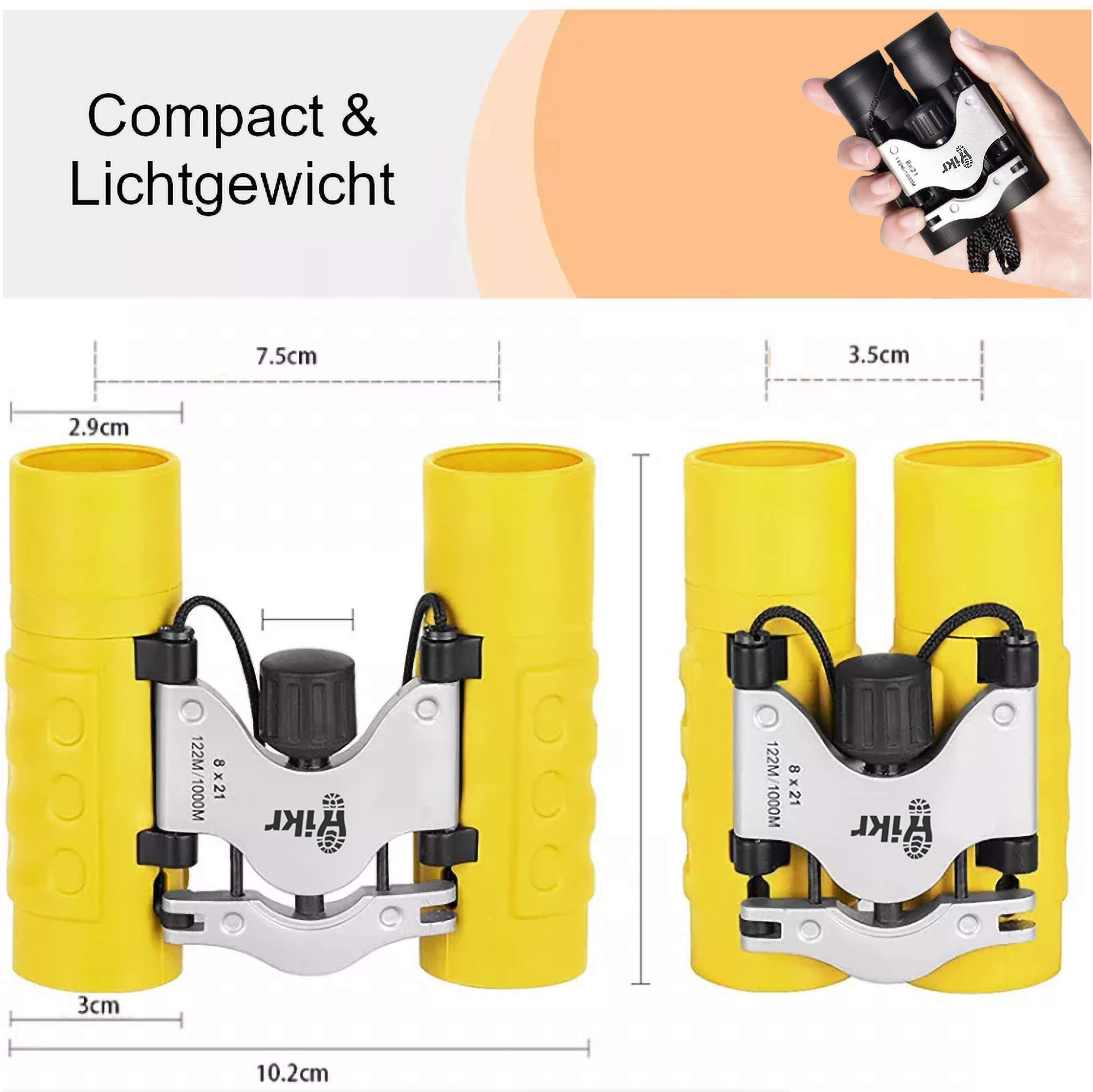 Hikr® Verrekijker Kinderen - BaK-4 8x21 - Compact & Lichtgewicht - Afbeelding 6