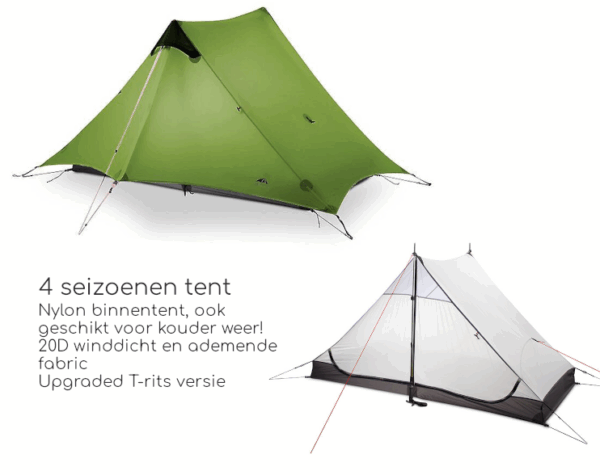 3F UL GEAR® Lanshan 2-persoons Tent - Dubbeldaks - 4 seizoenen - Afbeelding 2