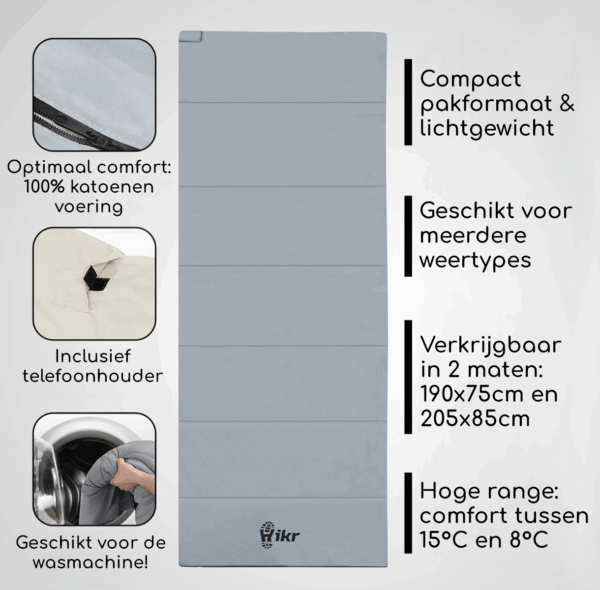 Hikr® Katoenen Slaapzak - Lichtgewicht & Compact - Afbeelding 8