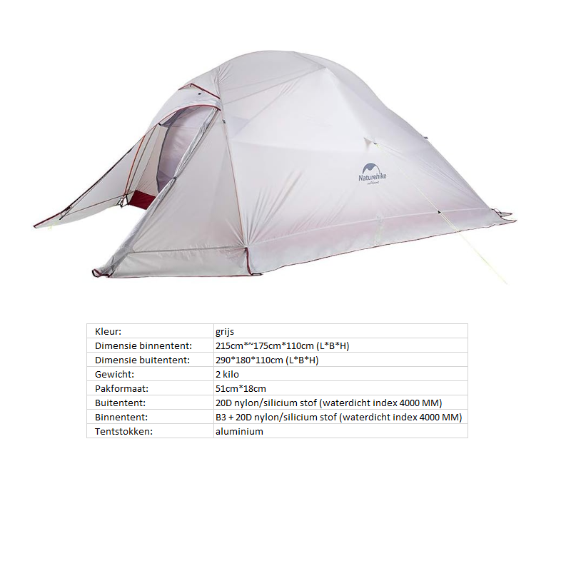 Cloud Up 3 Upgraded - 4 Seizoenen - Naturehike® - Tent 3 persoons - Afbeelding 4