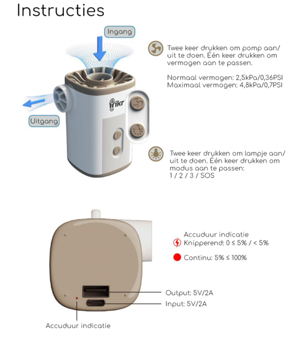 Hikr® Automatische opblaaspomp - Multifunctioneel - Afbeelding 4