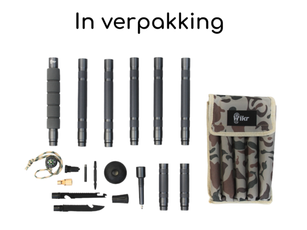 Hikr® Wandelstok - Multifunctioneel Survival - Afbeelding 3