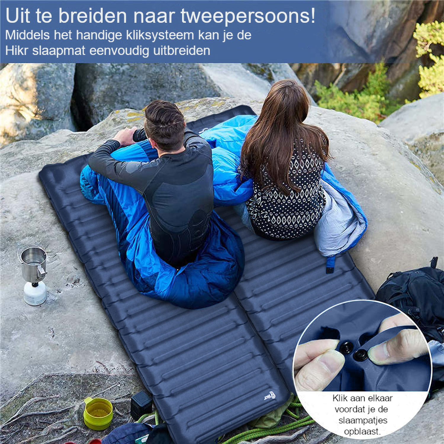 Hikr® slaapmat 10cm+ dikte – Zonder geïntegreerde hoofdsteun - Afbeelding 5
