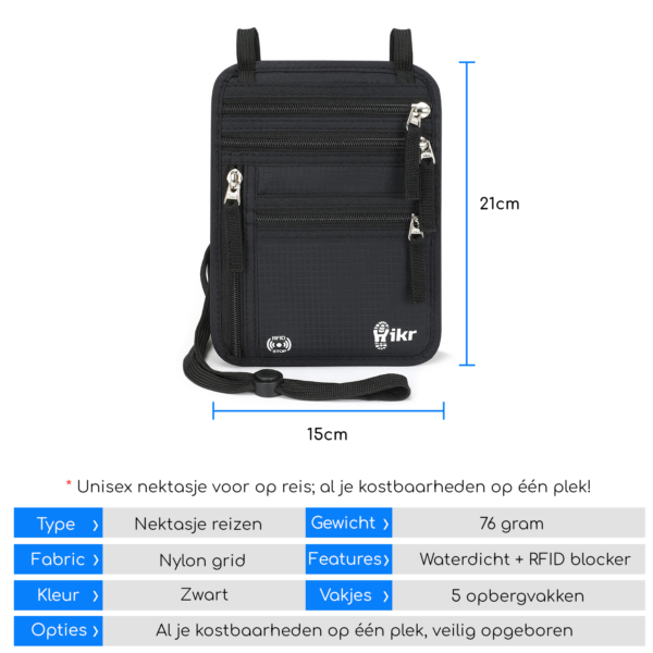Hikr® Nektasje - 100% RFID Paspoorthouder - Afbeelding 4