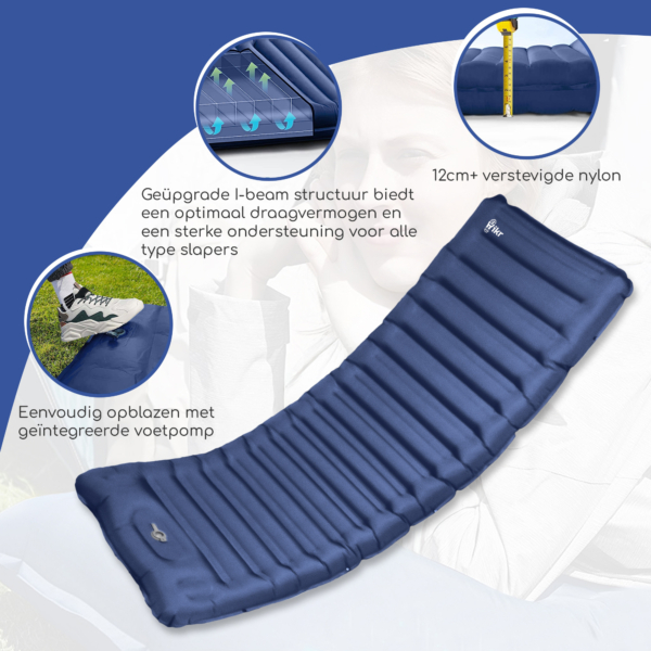 Hikr® slaapmat 10cm+ dikte – Zonder geïntegreerde hoofdsteun - Afbeelding 4