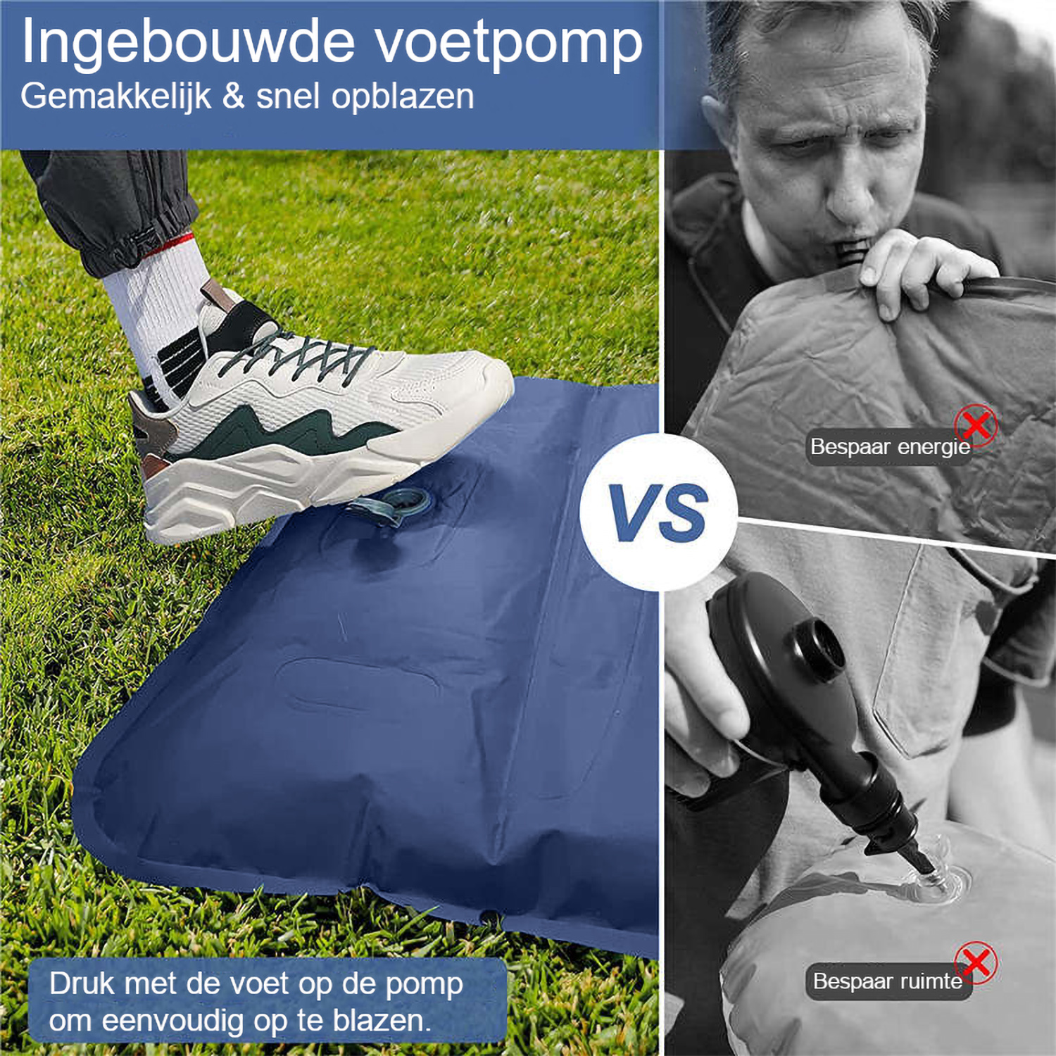 Hikr® slaapmat 10cm+ dikte – Zonder geïntegreerde hoofdsteun - Afbeelding 6