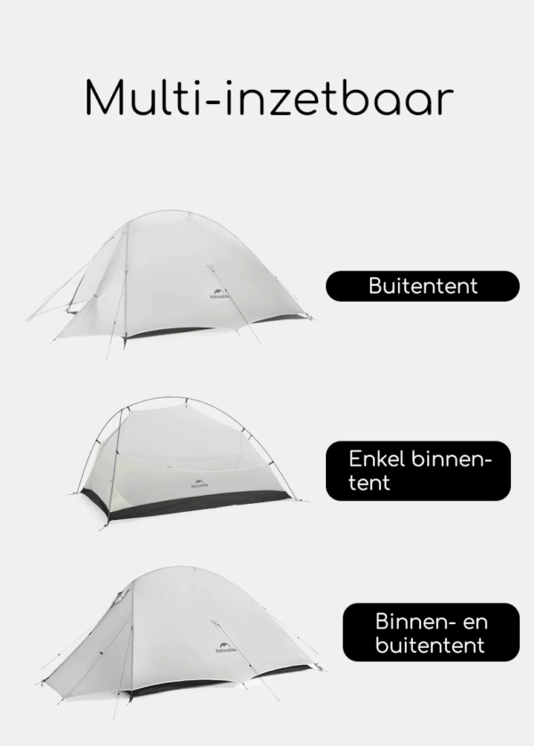 Naturehike® Cloud Up 1 UltraLight – 1 persoons tent – Ultra Lichtgewicht tent - Afbeelding 6