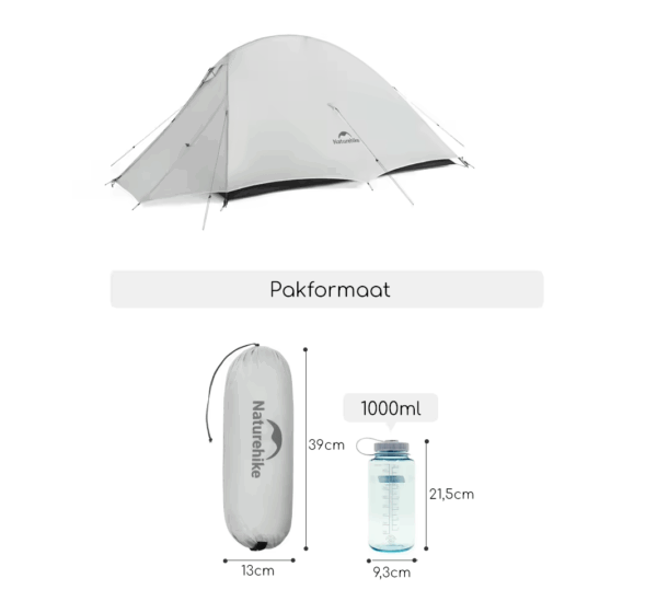 Naturehike® Cloud Up 1 UltraLight – 1 persoons tent – Ultra Lichtgewicht tent - Afbeelding 7