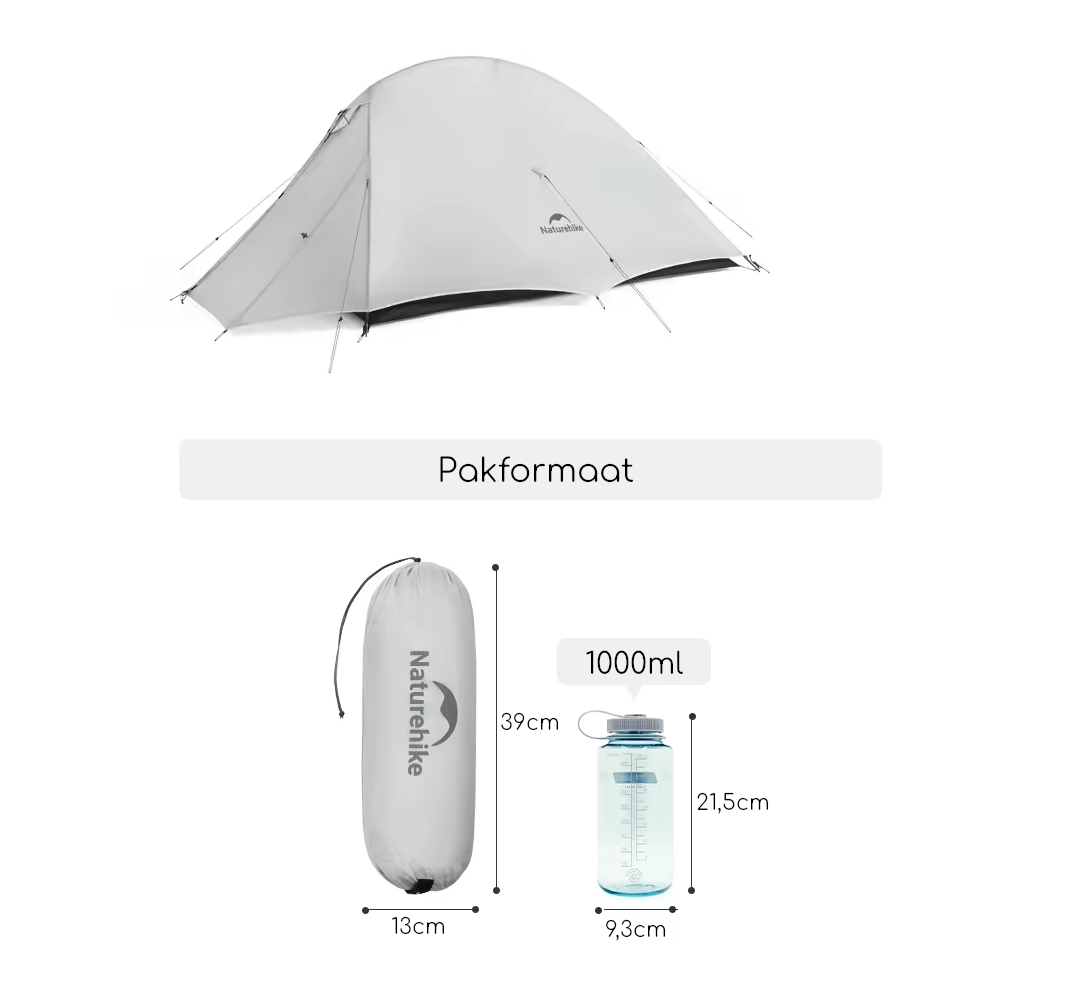 Naturehike® Cloud Up 1 UltraLight – 1 persoons tent – Ultra Lichtgewicht tent - Afbeelding 7