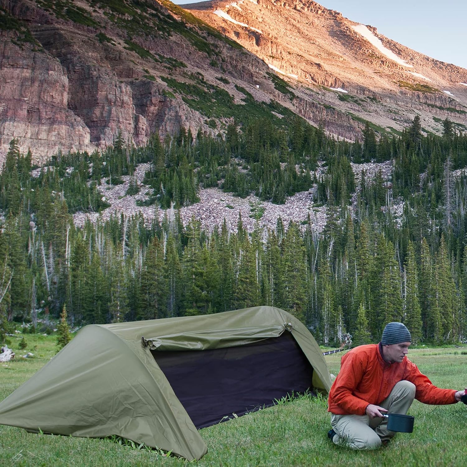 Hikr® Hangmat met Tent/Tarp en Muggennet - 1 persoons - Afbeelding 6