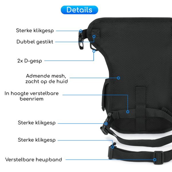 Hikr® Beentas - Waterdicht - Tactical heuptas - Afbeelding 4