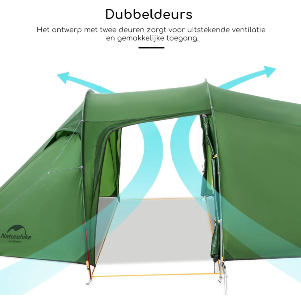 Naturehike® Opalus 3 - 3 persoons tunneltent - 4 seizoenen - Afbeelding 7