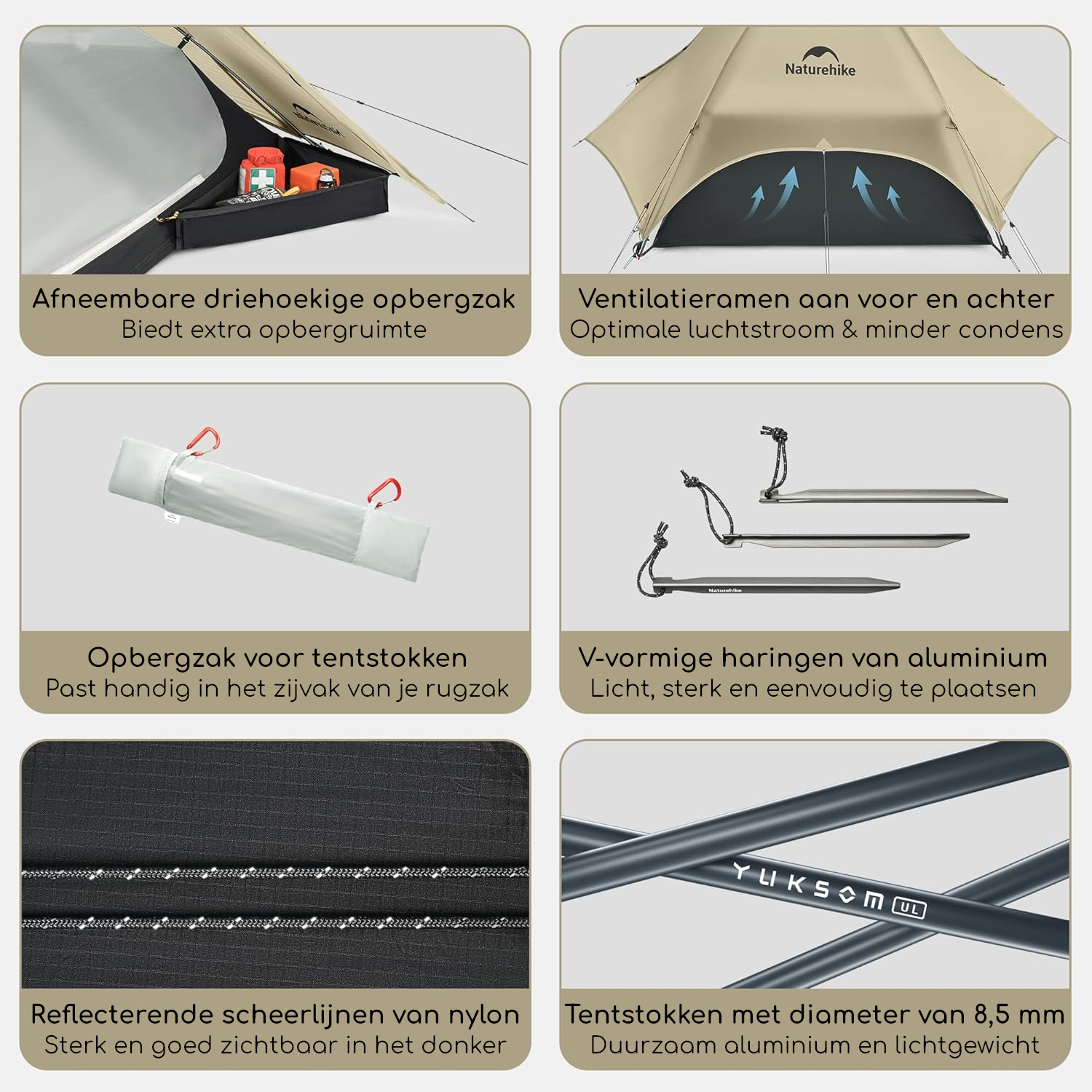 Naturehike® Star River 2 UL - Ultralight - 2 persoons tent - Afbeelding 5