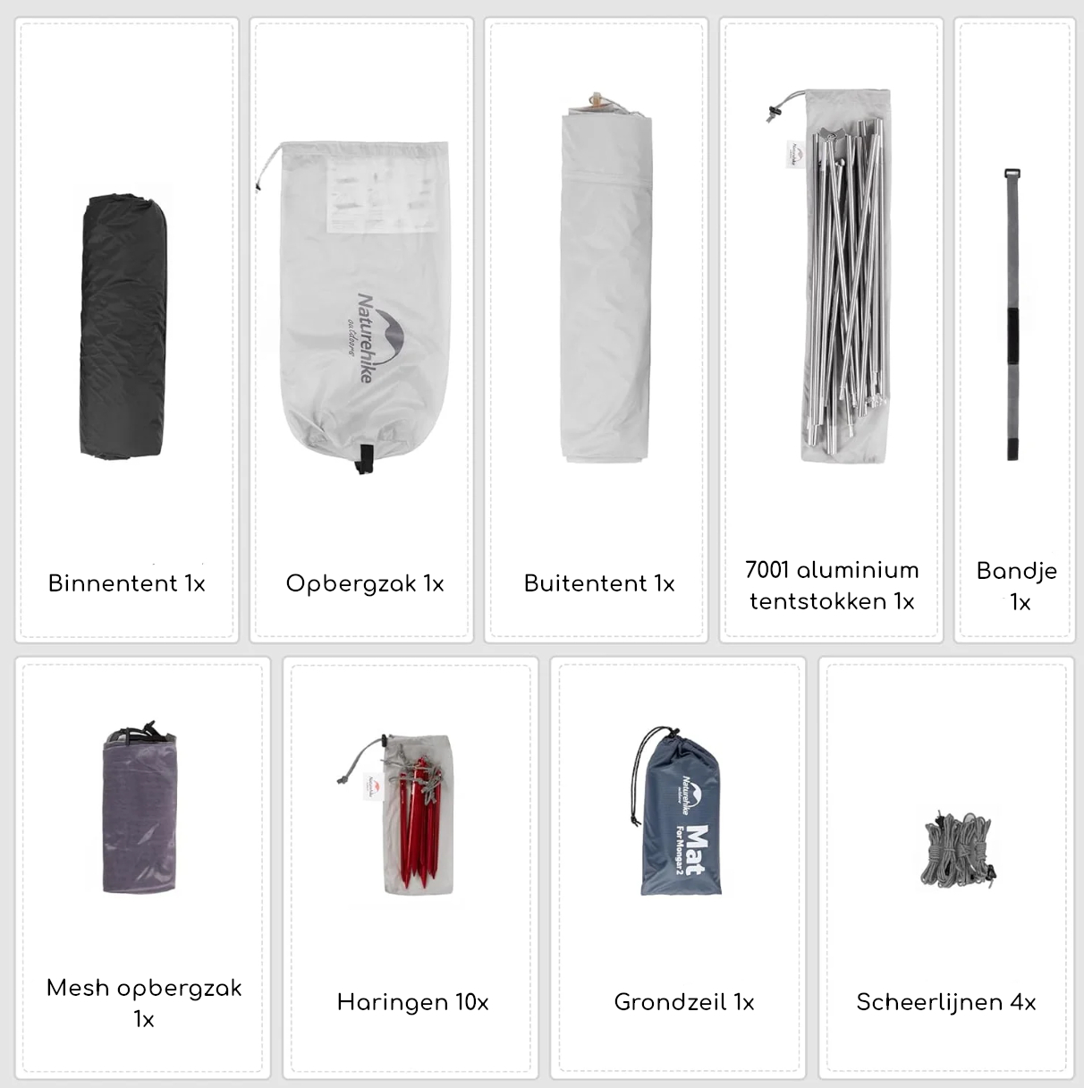 Naturehike® Mongar 2 - 2 persoons tent - Lichtgewicht - Afbeelding 9