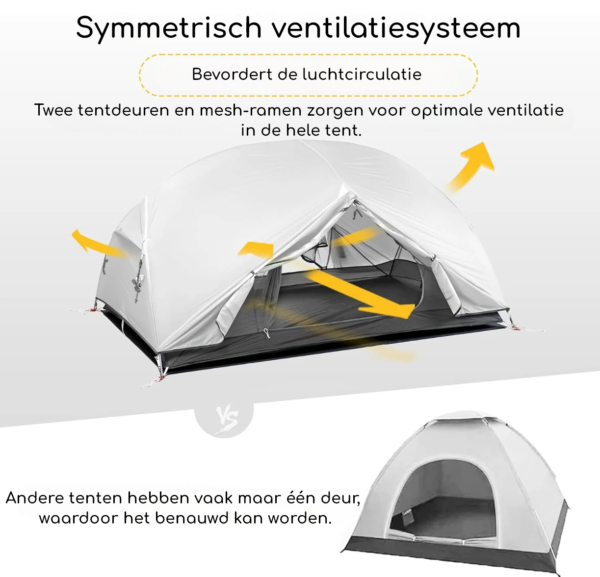 Naturehike® Mongar 2 - 2 persoons tent - Lichtgewicht - Afbeelding 4
