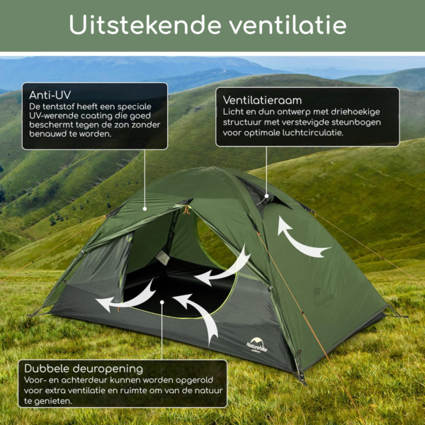 Naturehike® Summer 2 - 2 persoons tent - Lichtgewicht 4000mm - Afbeelding 5