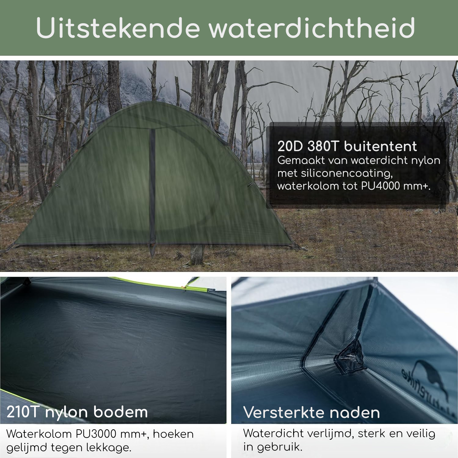 Naturehike® Summer 2 - 2 persoons tent - Lichtgewicht 4000mm - Afbeelding 7